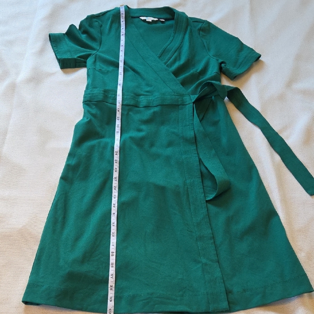 Boden Green Wrap Midi Dress - Size 10 - Picture 11 of 13